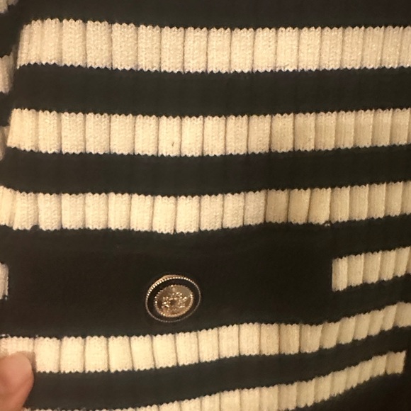 White House Black Market NWT BW Striped Women's Cardigan - Picture 4 of 13